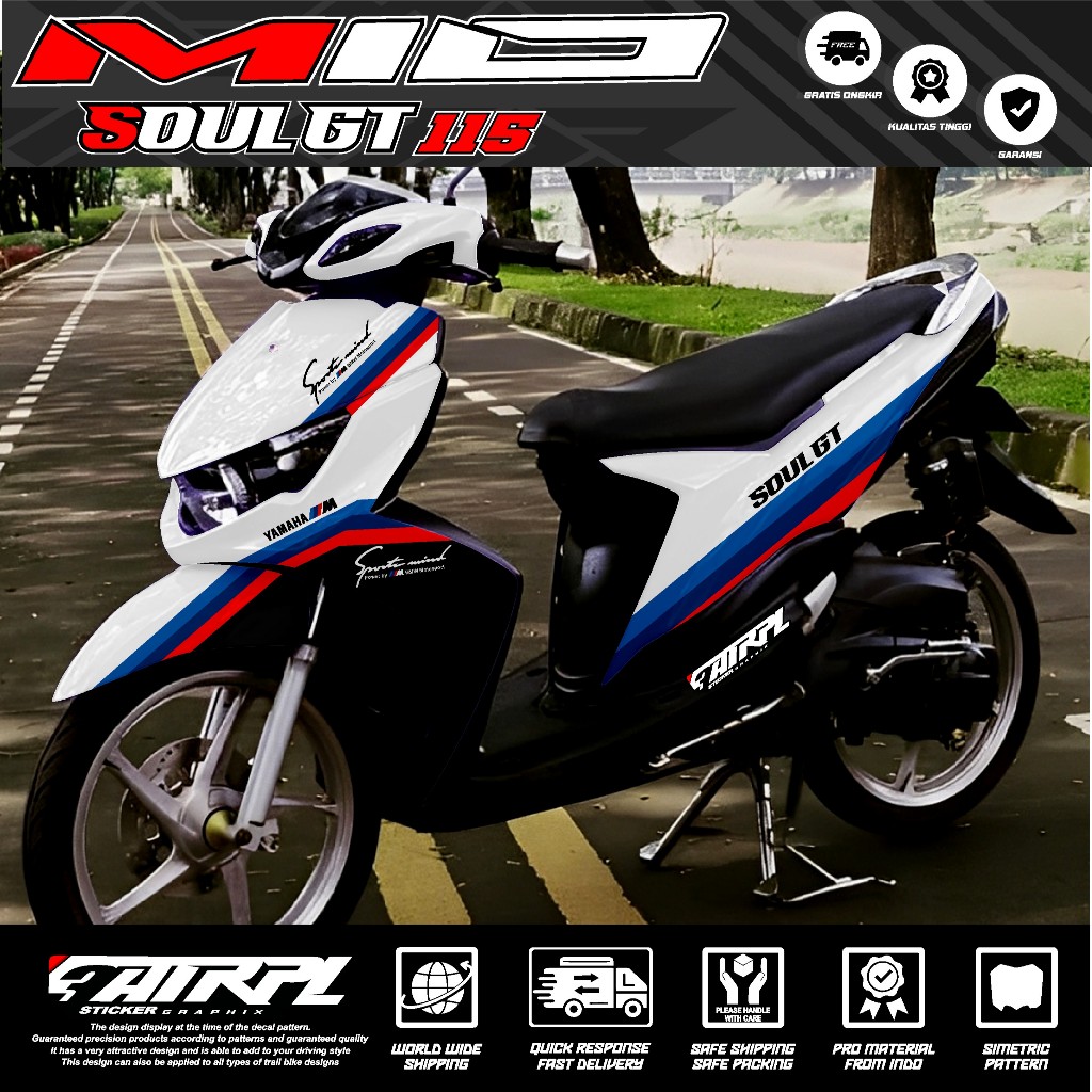 (COD) Decal Sticker MIO SOUL GT 115 Full Body 2012 2013 2014 2015 Desain Terbaru Termurah 08