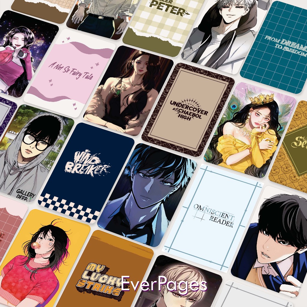 (25 pcs) Photocard Hologram Webtoon (Serena, Lookism, Killer Peter, Operation True Love)