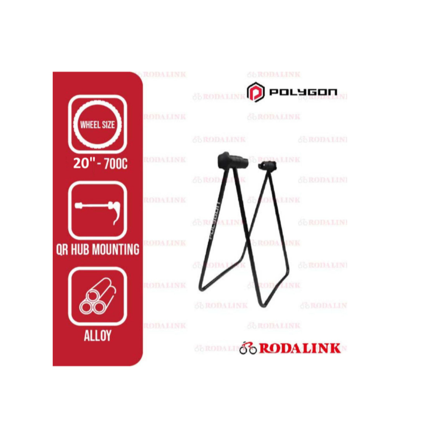 Stand Sepeda for QR Hub - Polygon - Hitam & Putih