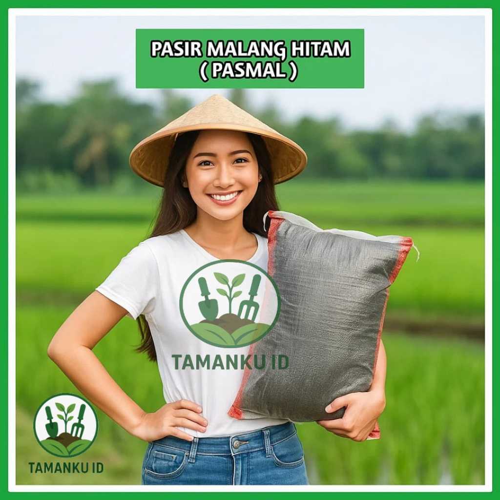Pasir Malang Hitam Kasar/Halus 1 Karung – Media Tanam & Hiasan Aquarium/Taman