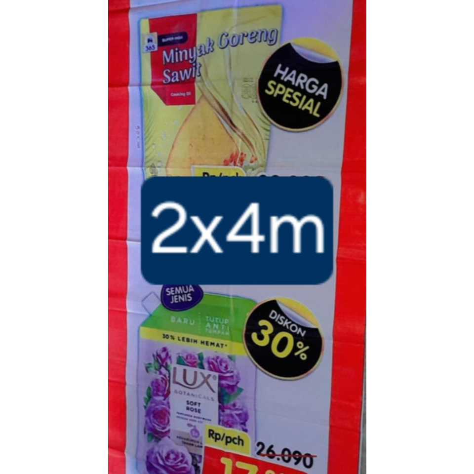 [gratis gelang tridatu] banner/spanduk bekas ukuran 2x4m masih bagus