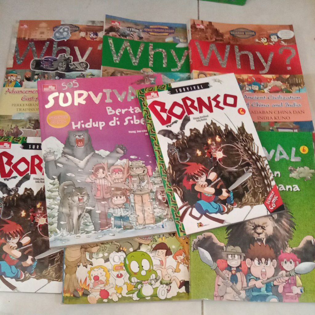 (PRELOVED) KOMIK SAINS/WHY/SURVIVAL/SCIENCE COMIC