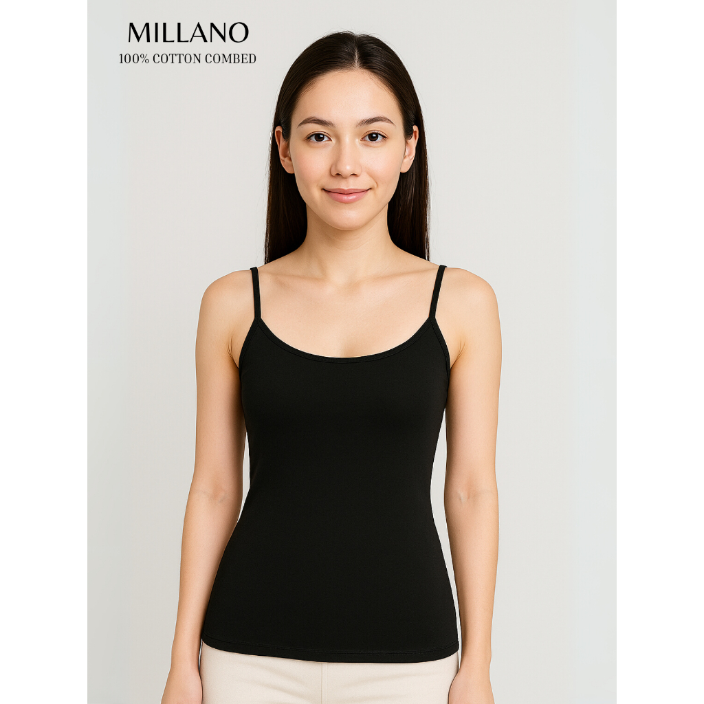 Tank Top Wanita Spaghetti Strap Cotton Combed 30s / Camisole Tanktop Wanita Polos Lengan Tali TT101