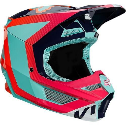 HELM ANAK FOX RACING V1 YOUTH VOKE HELMET [AQUA]