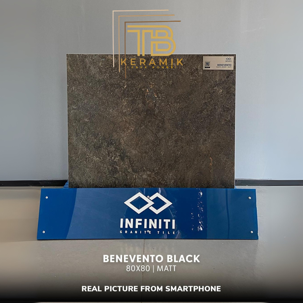 GRANIT LANTAI 80x80 BENEVENTO BLACK | MATT | INFINITI