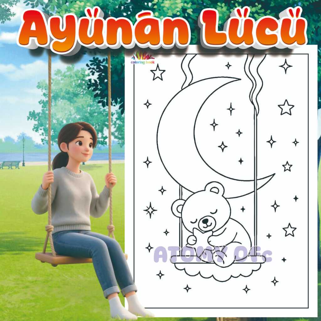 KERTAS MEWARNAI / COLORING / KERTAS GAMBAR / AYUNAN LUCU / KERTAS MEWARNAI ANAK PAUD TK SD / A4 - A5