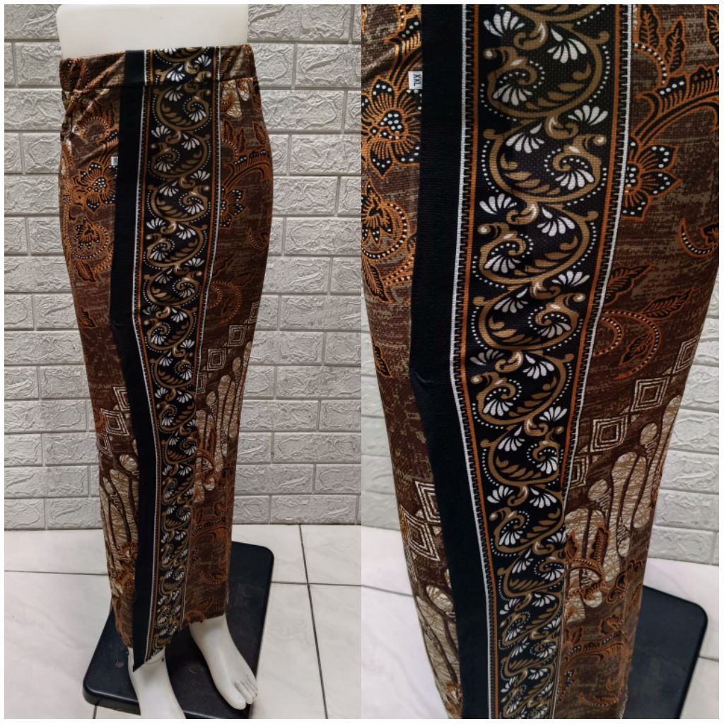 Rok span motif batik bahan kaos melar bawahan kebaya kutubaru jadi jawa etnik ready stock panjang ka