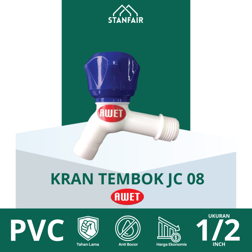 Awet Kran Tembok Plastik JC 08 / Keran Air Tembok JC 08 Awet