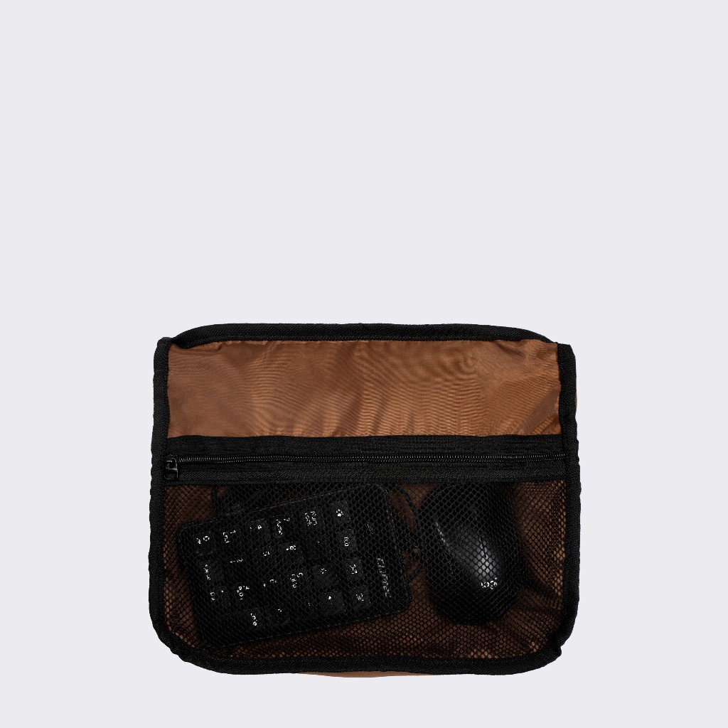 TERBARU Fertig - Hilly Black Sling Bag - Tas Selempang Hitam Multi Pocket Pria Muat Banyak