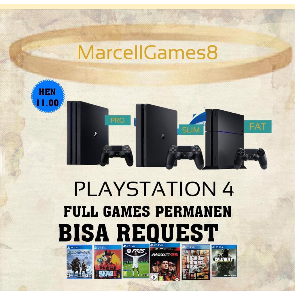 PS4 SLIM HARDISK 1TB /PS4 FAT /PS4 PRO HEN VERSI 11.00