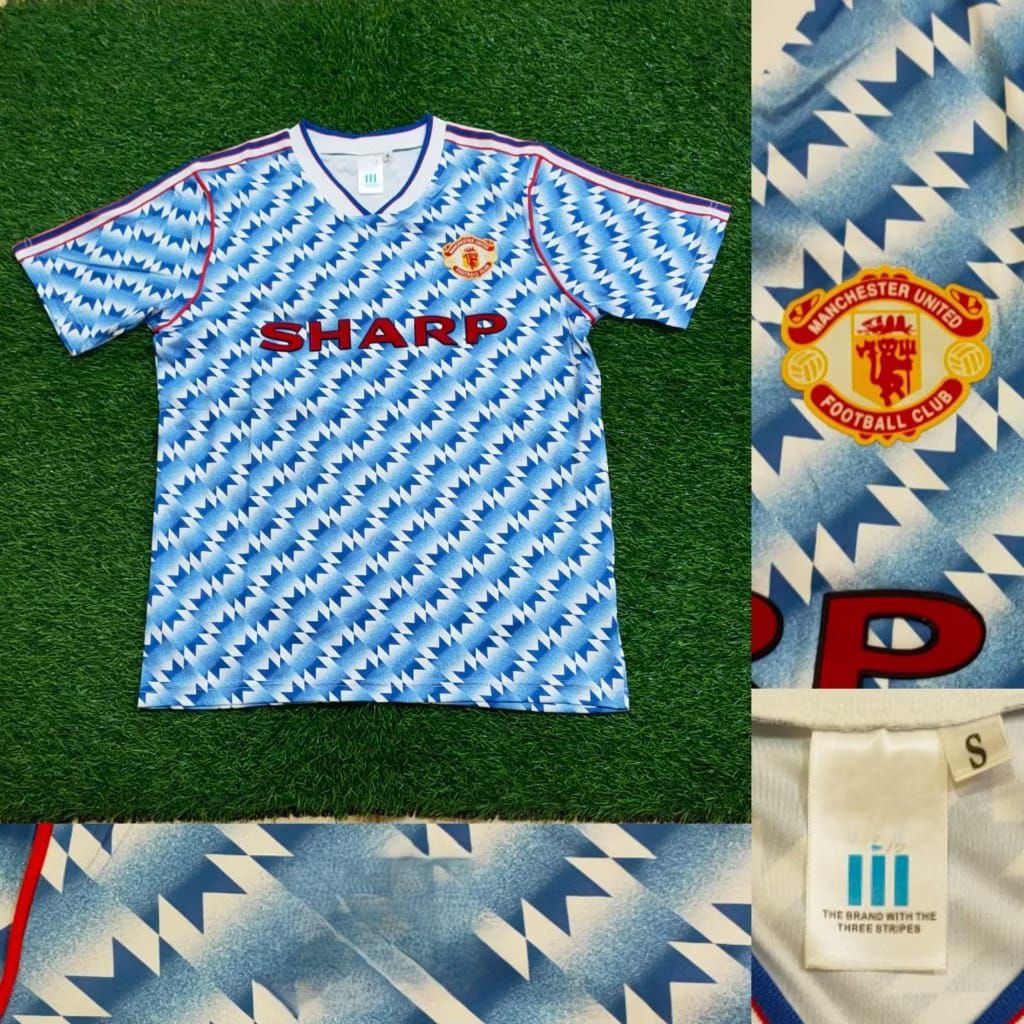 (RETRO) JERSEY RETRO VINTAGE MU AWAY SHARP 1991/1992 GRADE AAA CLASSIC.