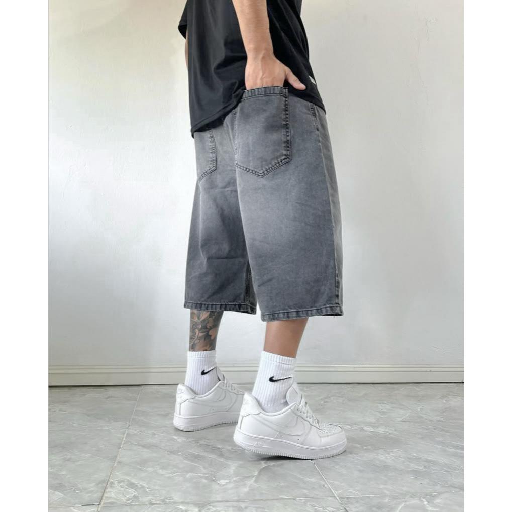 (UNISEX) Celana Jorts Jeans Baggy Pria / Wanita Vintage (603)