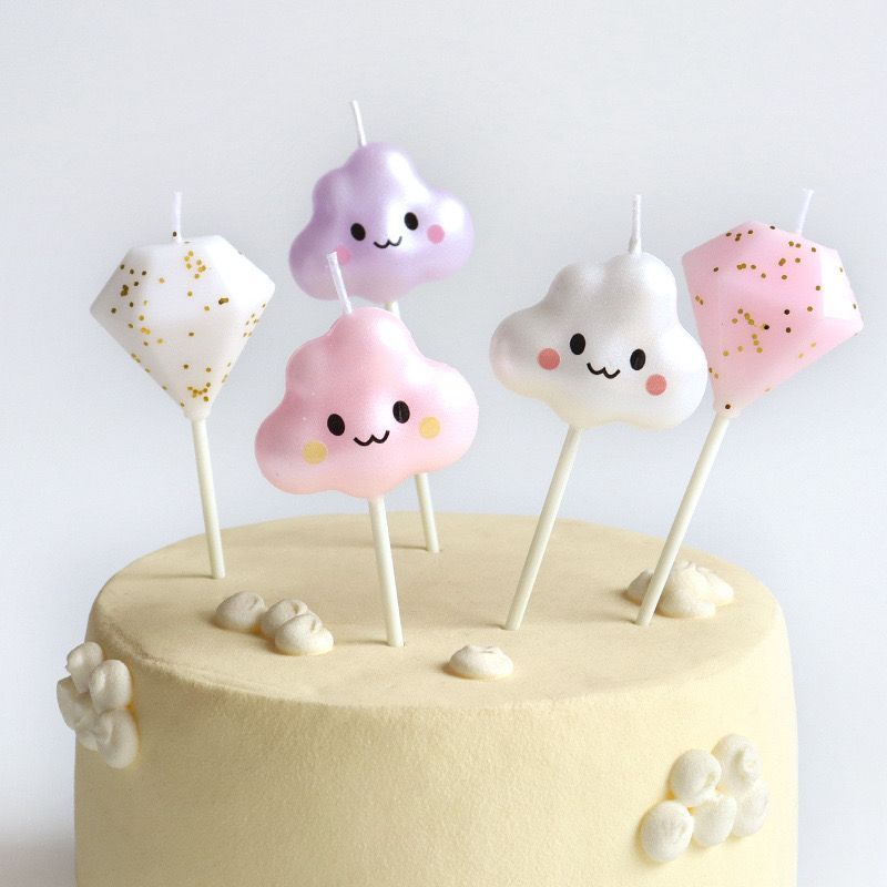 LK007 | LILIN KARAKTER CLOUD DIAMOND | LILIN KARAKTER ULANG TAHUN LUCU BENTUK AWAN DAN BERLIAN | LIL