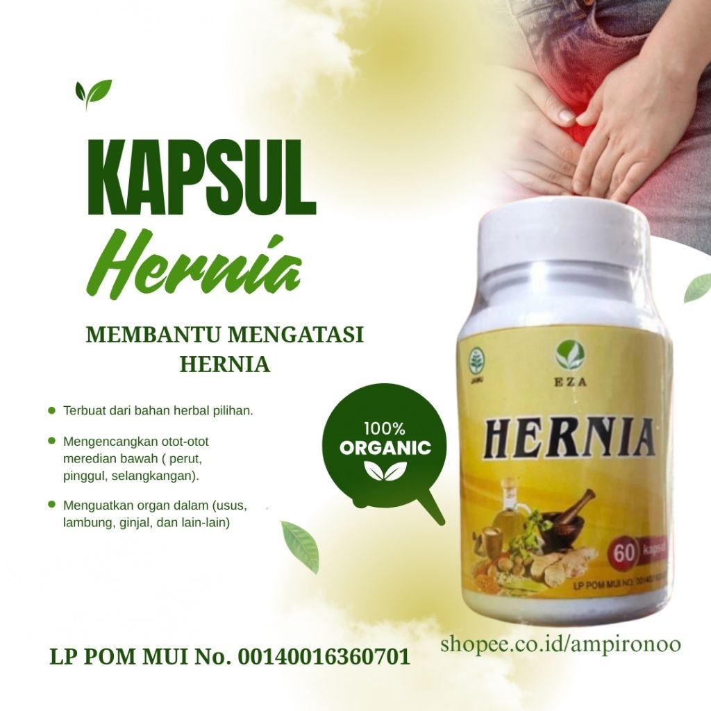 

OBAT HERNIA TURUN BERUK HERBAL ALAMI TERBUKTI PALING AMPUH KAPSUL HERNIA EZA ISI 60