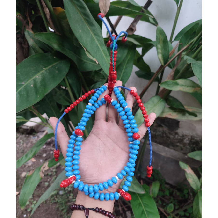 Tasbih Tijani/Tasbih Tinjani Blue Coral Marjan Dim 10mm