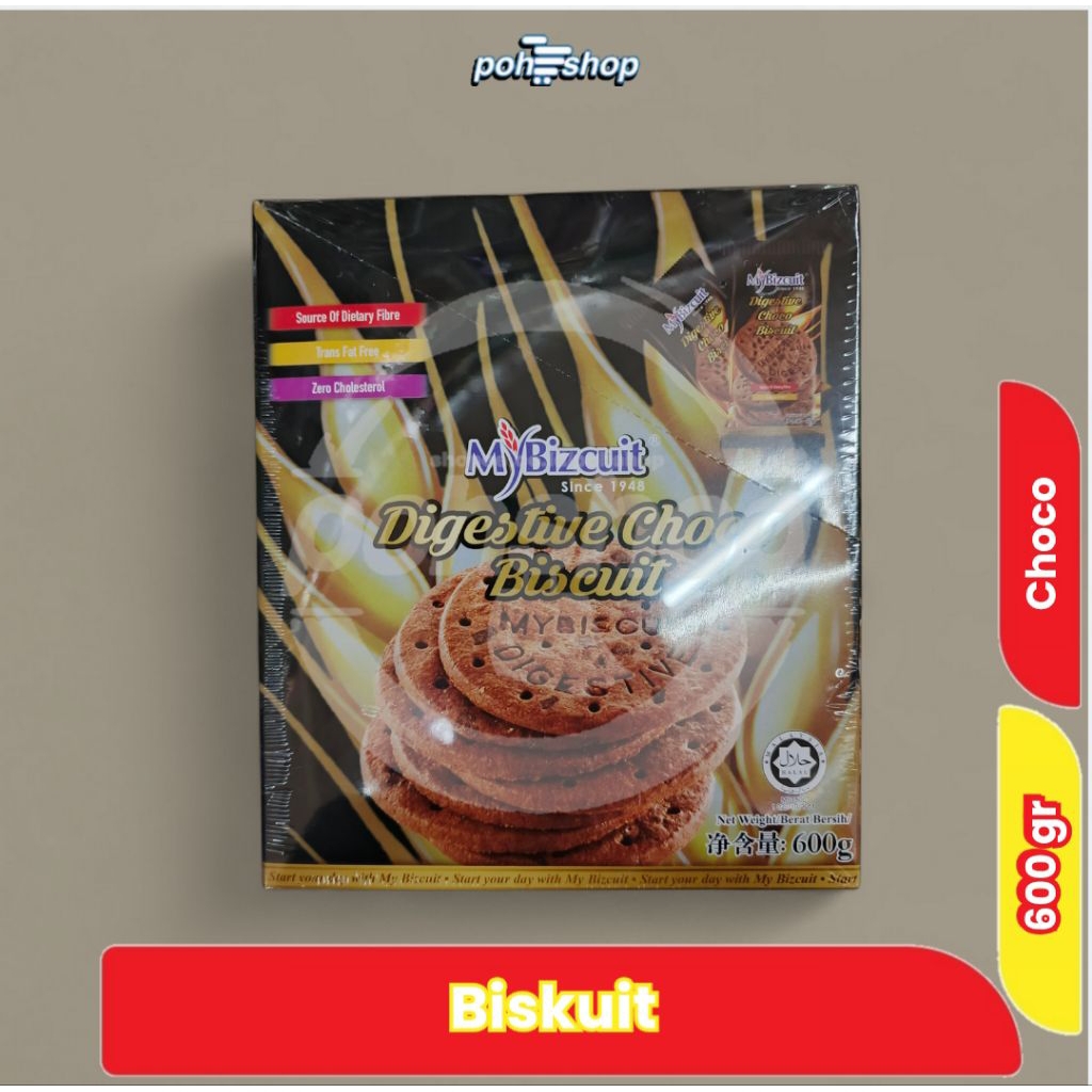 MyBizcuit Digestive Choco Biscuit 600gr