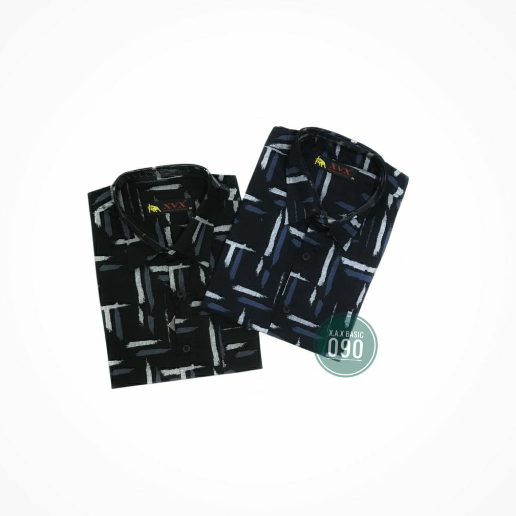kemeja pria basic lengan pendek 090