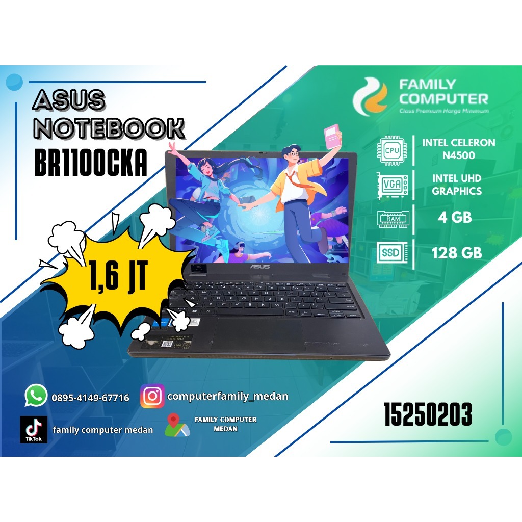 ASUS NOTEBOOK BR1100CKA | INTEL CELERON N4500 | INTEL UHD GRAPHIC