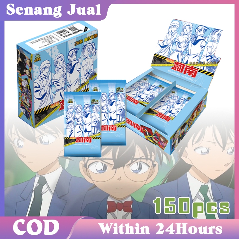150Pcs Kartu Anime Detective Conan Little Dinosaur Photocard Detective Conan Shinichi Kudo