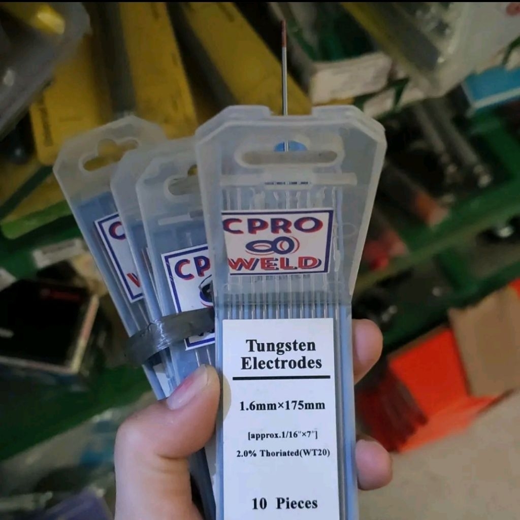 jarum las argon tungsten 1.6 mm x 175 mm cpro / cpro tungsten 1,6mm x 175mm / tungsten cpro 1,6 x 17