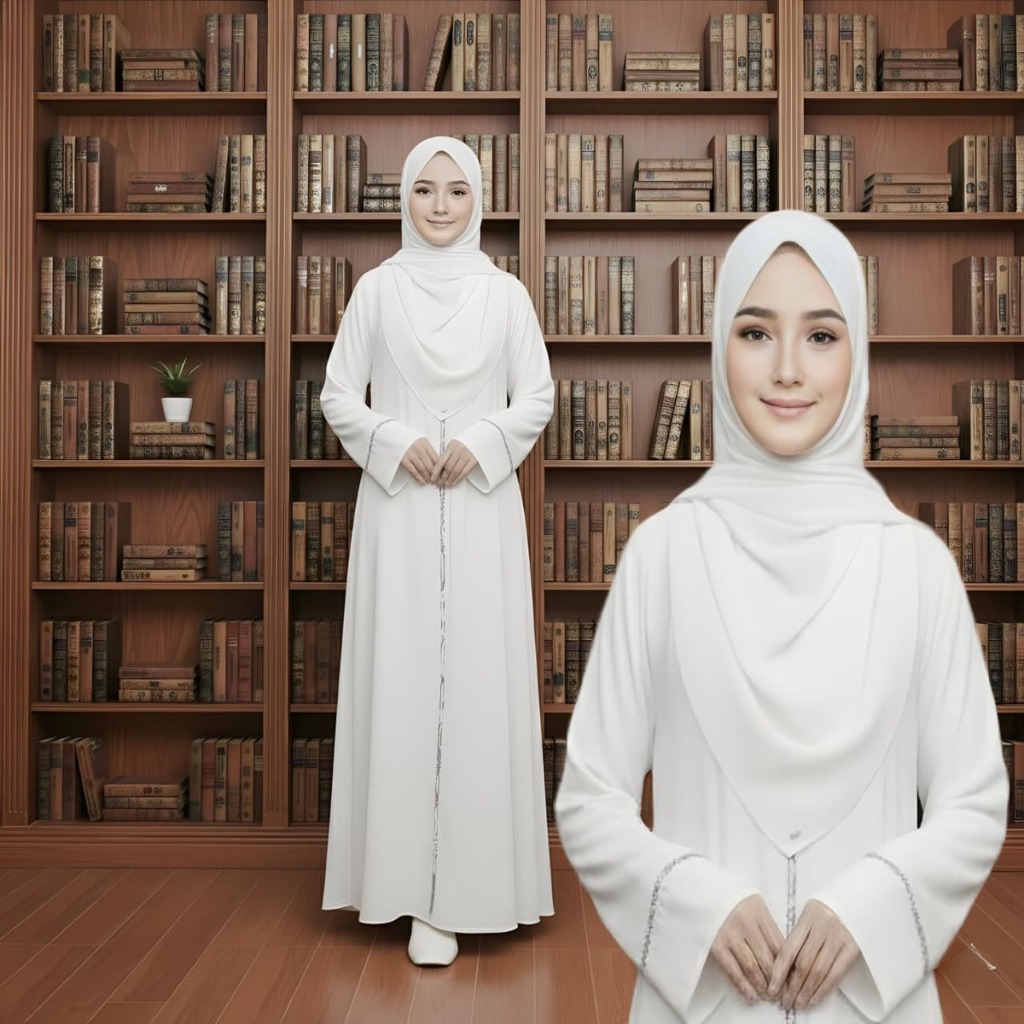 Gamis Abaya Turkey Garis 1 Pola Minimalis Modern Bahan Lembut Tidak Panas Jahitan Rapi Ukuran M L XL