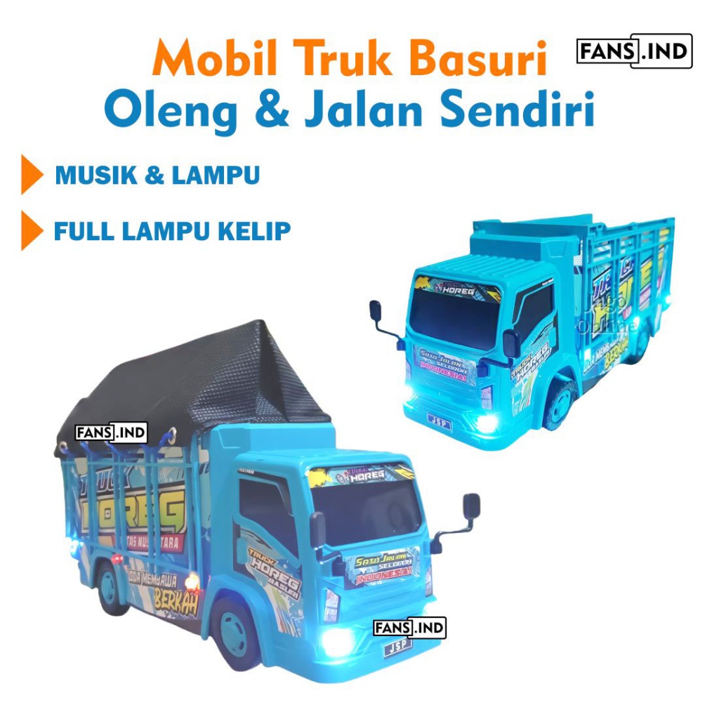 Mainan Viral Truk Oleng Basuri - Minatur Truk Oleng Ada Musik & Lampunya - Hadiah Ulang Tahun Anak