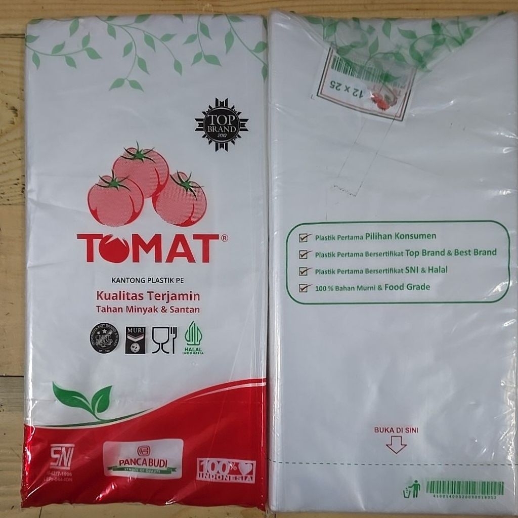 Plastik PEmerk Tomat ukuran 12x25