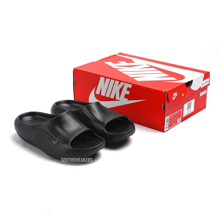 Nike ReactX Rejuven8 Slides Black 100% Original BNIB