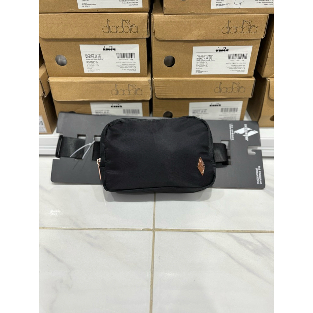 TAS SKECHERS URBAN EDGE BLACK TAS PINGGANG SKEWBT8754BK TAS SELEMPANG SLING WAIST BAG ORIGINAL