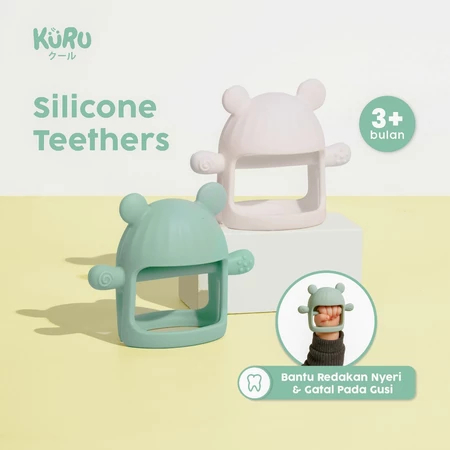 Kuru ST4 Silicone Teether Gigitan Bayi BPA Free | Teether Bayi Premium 3+ Bulan Food Grade