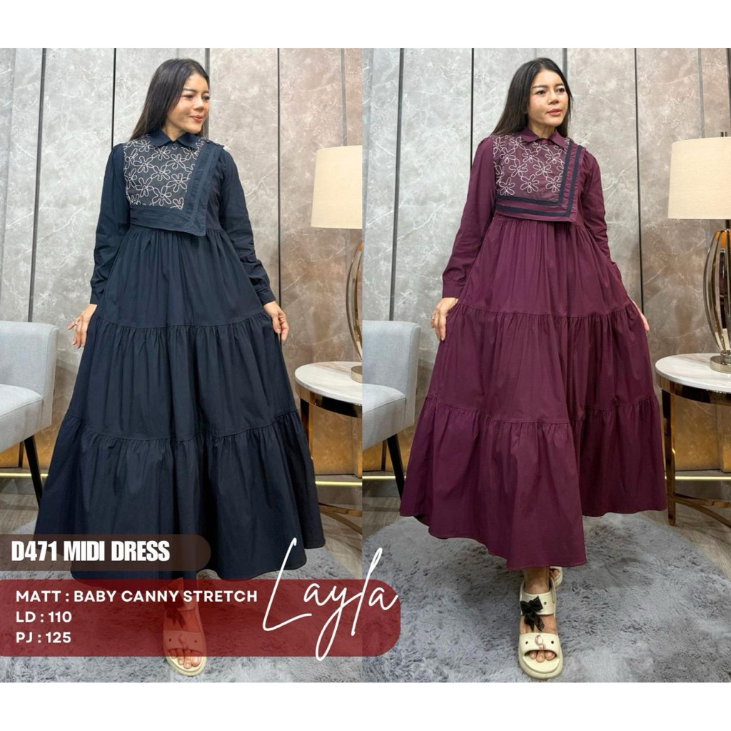 Gamis layla terbaru  / gamis layla brocad / gamis layla 471 / gamis layla busui