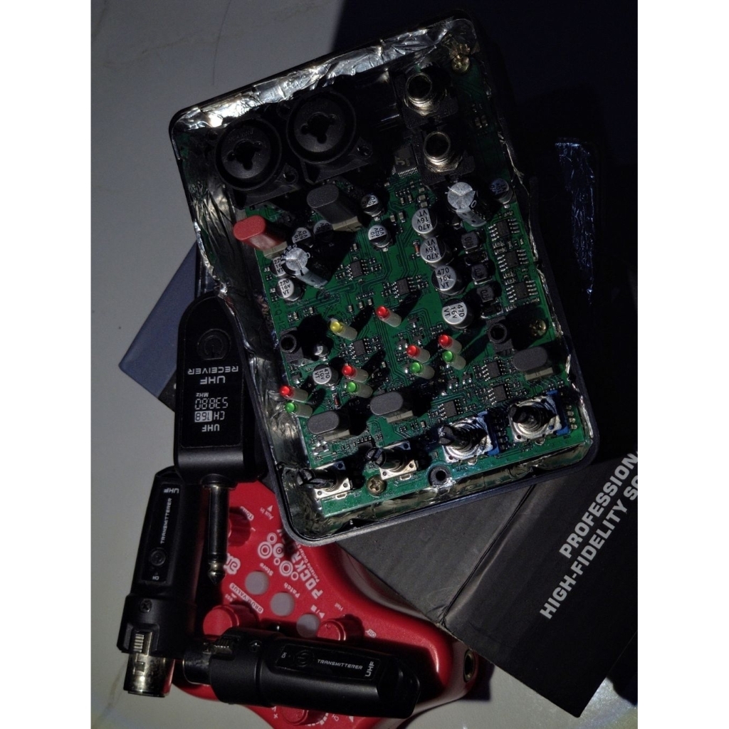 Paket 3in1 Rekaman Audio Recording PC Ready Teyun Q12 + Pockrock + XLR Transmitter-Akai Bekas