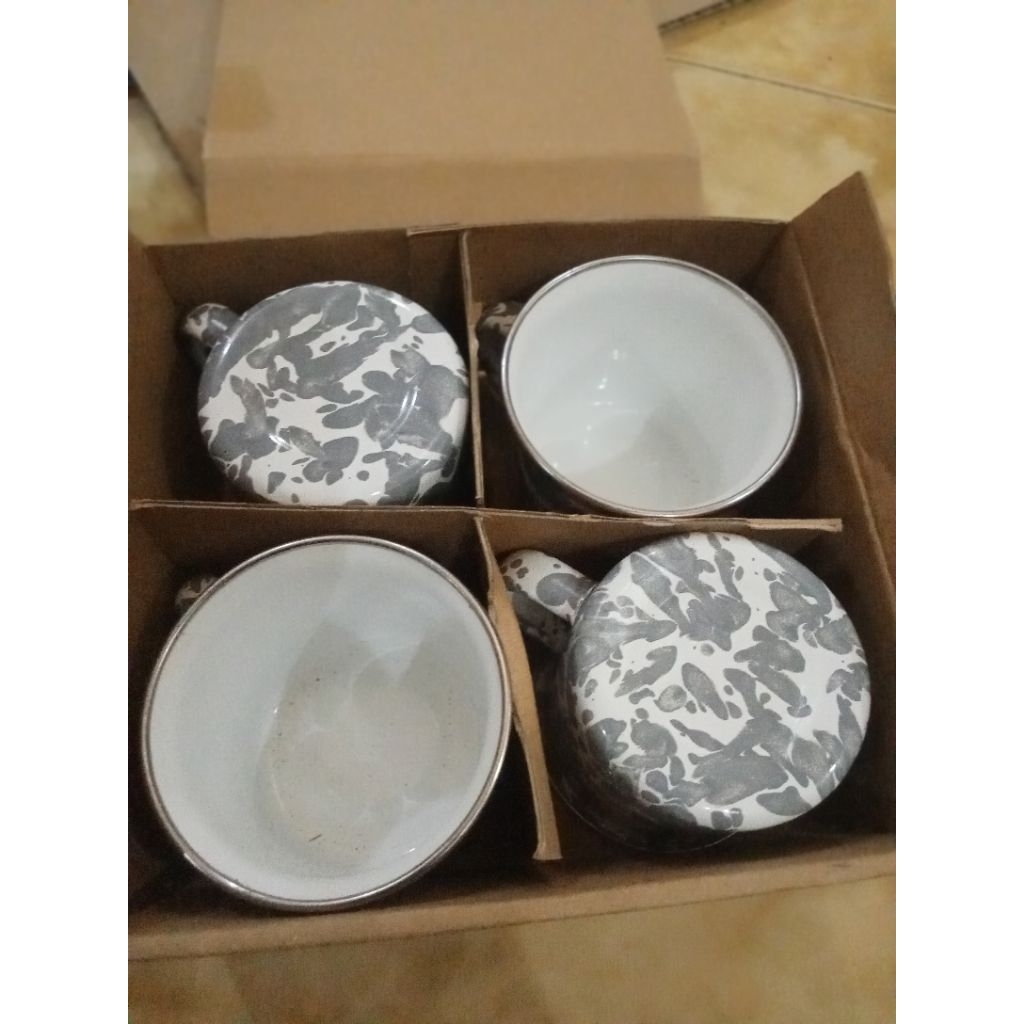 Free Packing, CANGKIR BLIRIK 6 cm / MUG MINI JADUL LURIK POLOS