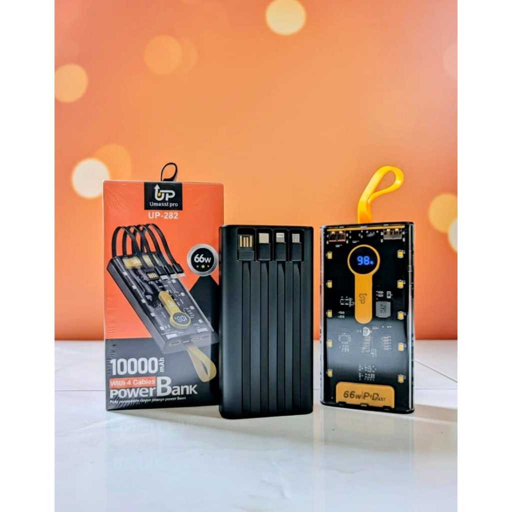 Ummaxi Pro Power Bank 10000 mAh Transparan UP-282 || Powerbank Fast Charging 10000mah 66W || Powerba