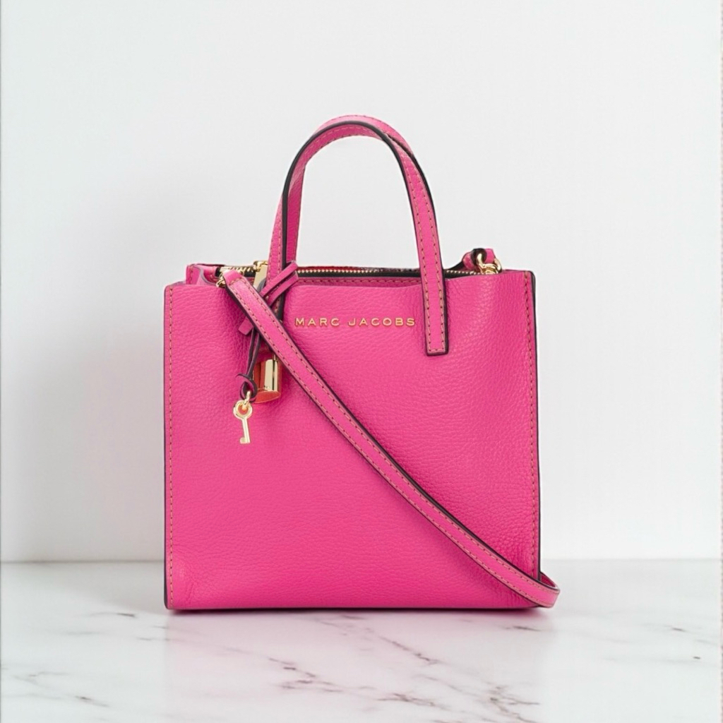 MARC JACOBS MJ The Grind Mini Tote Top Handle Bag / Handbag with Crossbody Strap