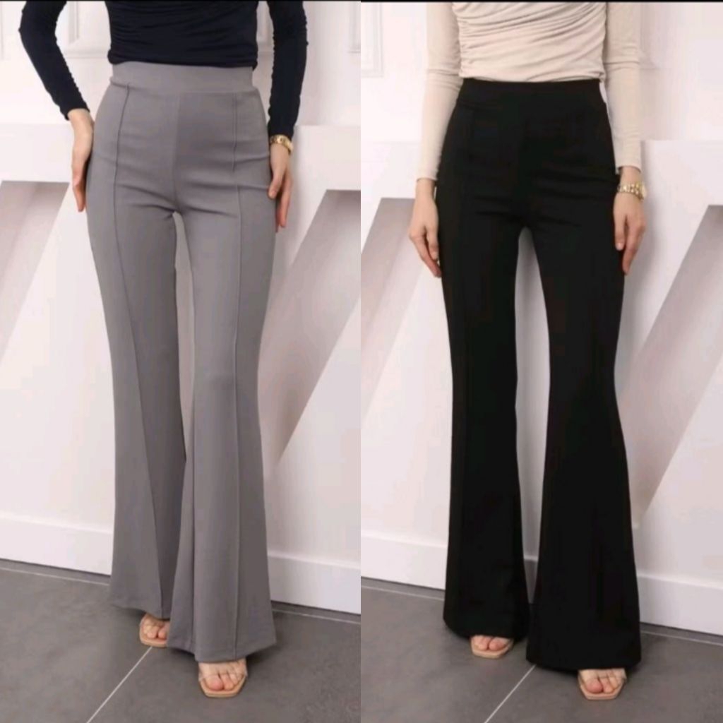 Celana Cutbray Scuba Wanita Premium_Highwaist Flare Pants _Highwaist Kulot Cutbray Scuba Wanita