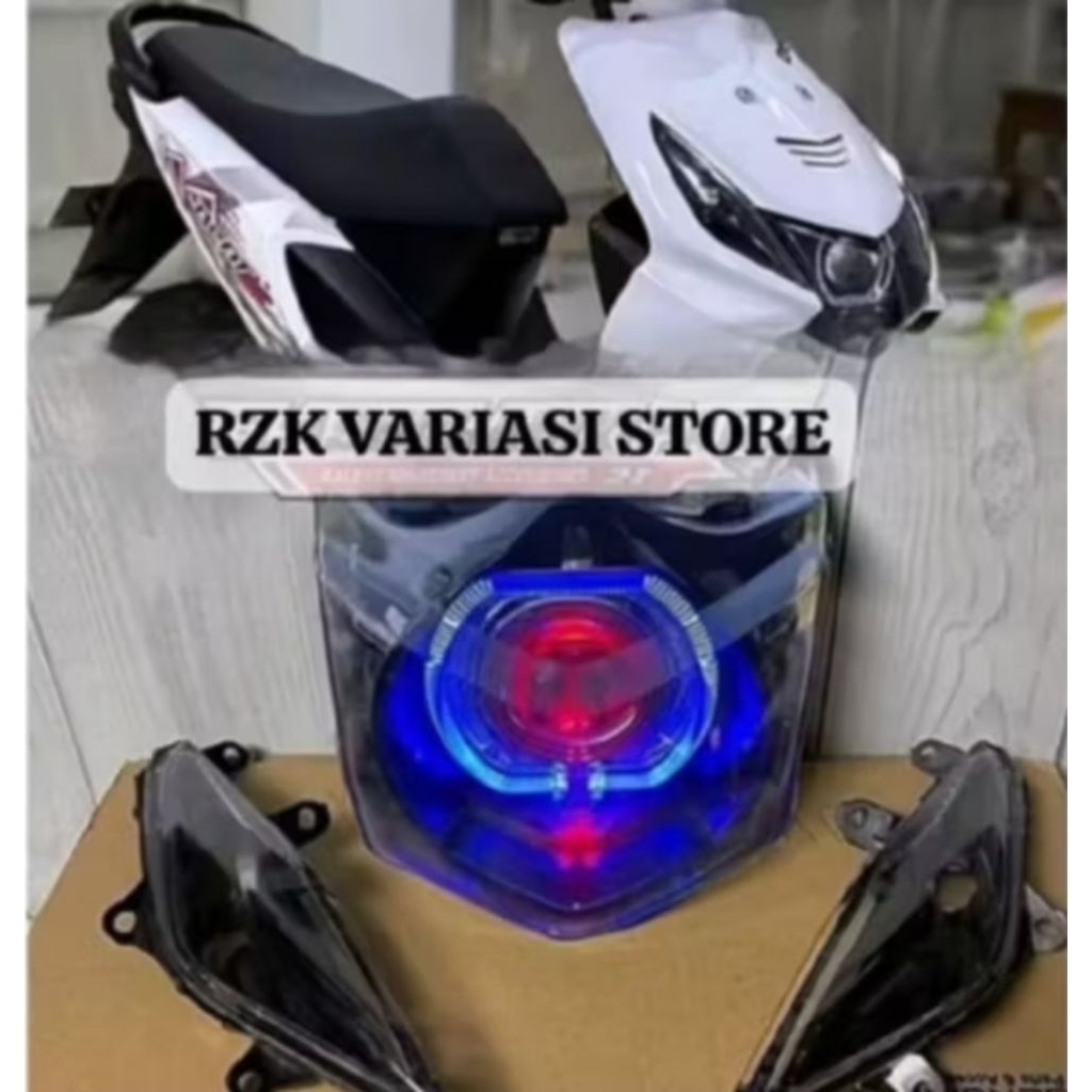 Reflektor lampu depan BILED BEAT KARBU BEAT LAMA plus sein custom