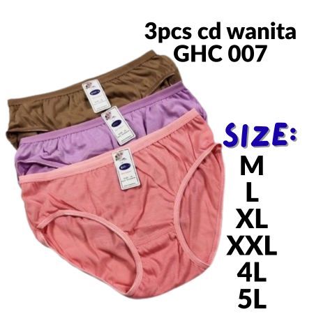 3 PCS Celana Dalam Wanita Perempuan GHC 007 Dewasa Remaja