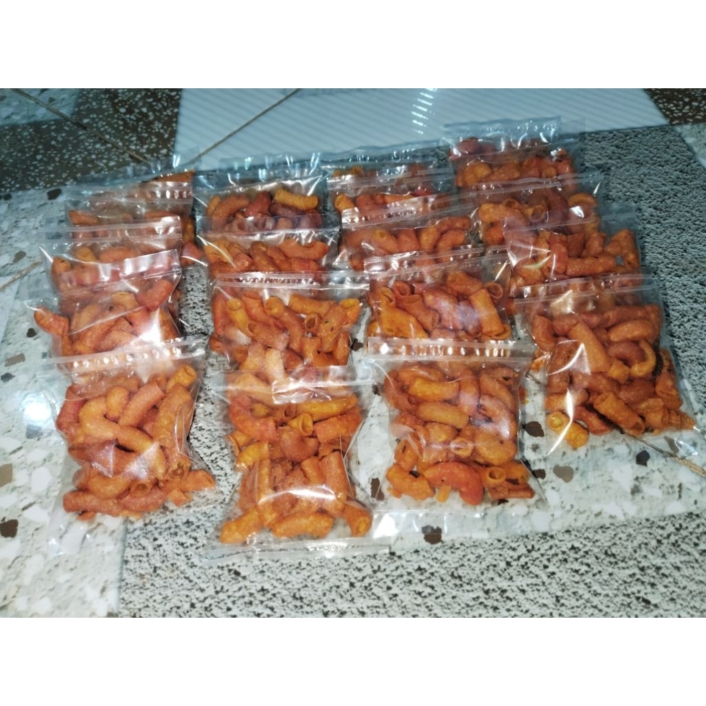 

MAKARONIbaladodaunjeruk/snakmakaroni/jajananringanperpackisi10pcs