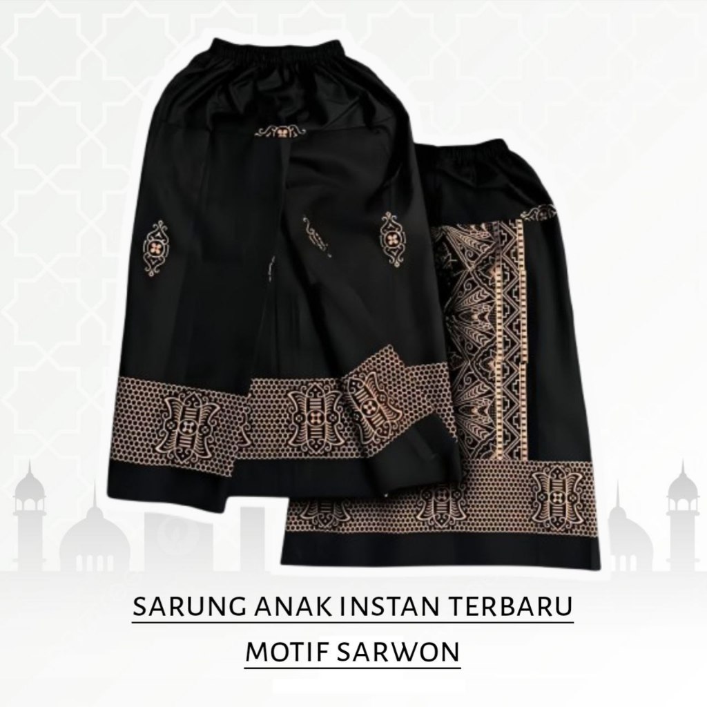 SARUNG ANAK INSTAN USIA 3-12 TAHUN SARUNG ANAK LAKI LAKI SARUNG BATIK ANAK