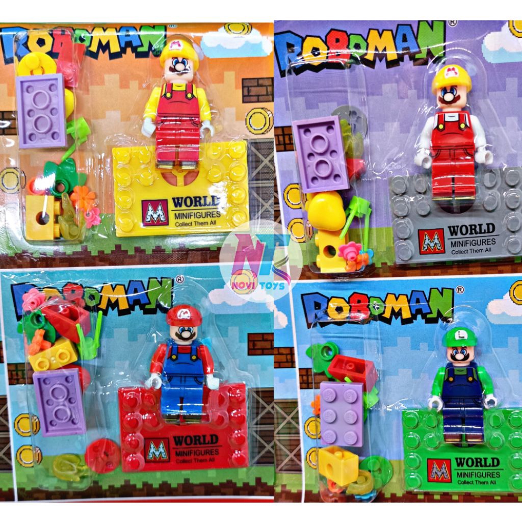NOVI TOYS BRICKS FIGURE SUPER MARIO/BLOCK SUSUN MARIO BROS