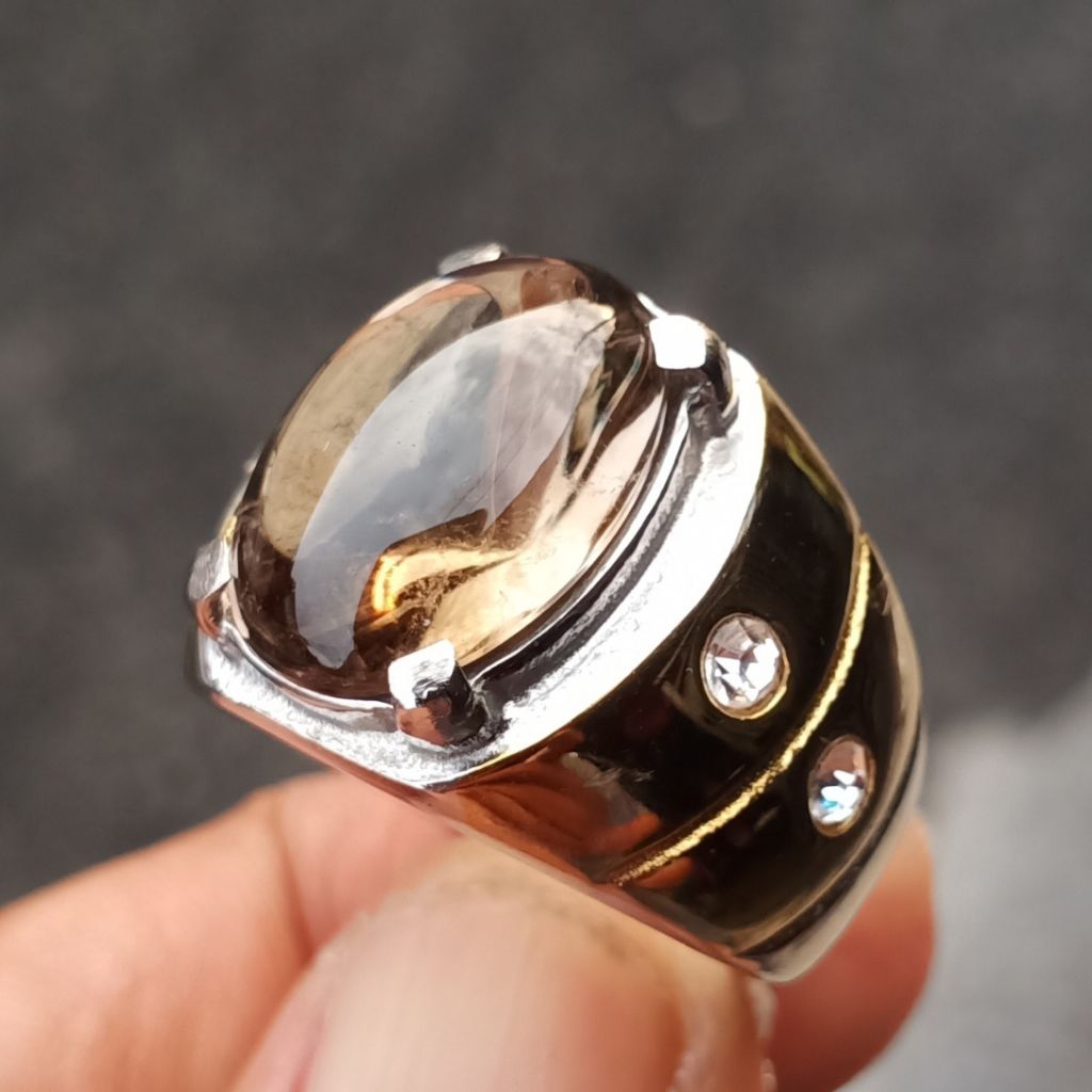 Natural Batu Kecubung Teh - Smokey Quartz berserat. Bukan Batu Kecubung Wulung