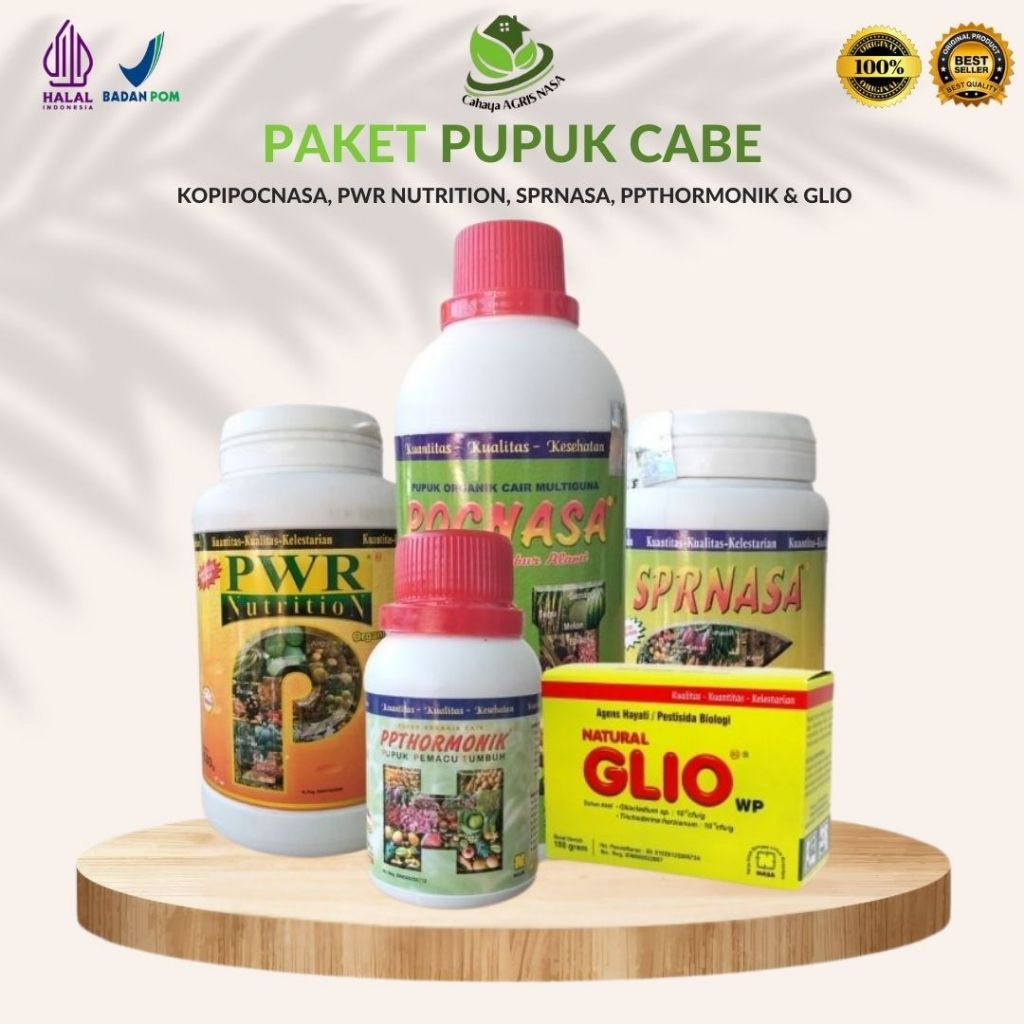 Natural Nusantara Pupuk organik  Nasa untuk Cabai merah, cabai merah keriting, cabai rawit 1 paket