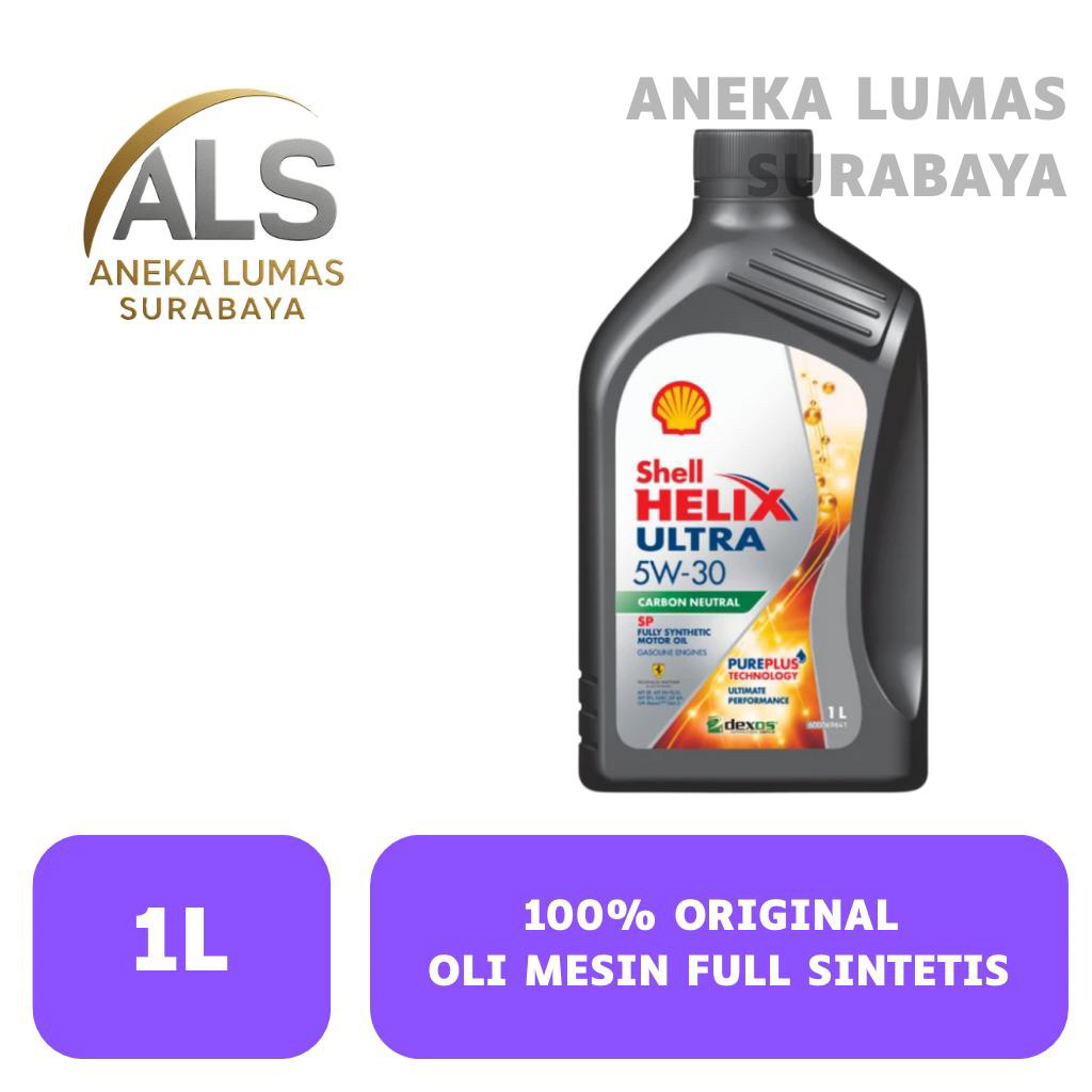 Shell Helix Ultra 5w-30 1ltr / Oli Mesin Bensin Shell Helix Ultra Original