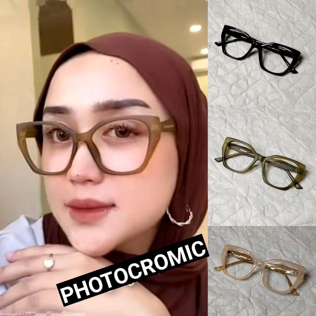 Kacamata Antiradiasi Photocromic Bluecromic Frame Minus Normal Silinder 5209