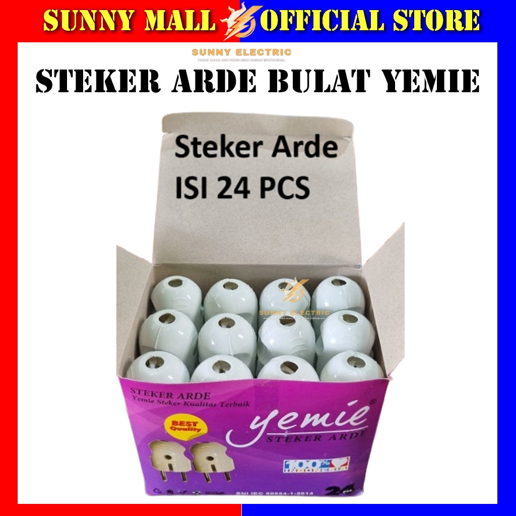 (24 Pcs) Steker Arde Bulat Yemie/Steker Arde Putih