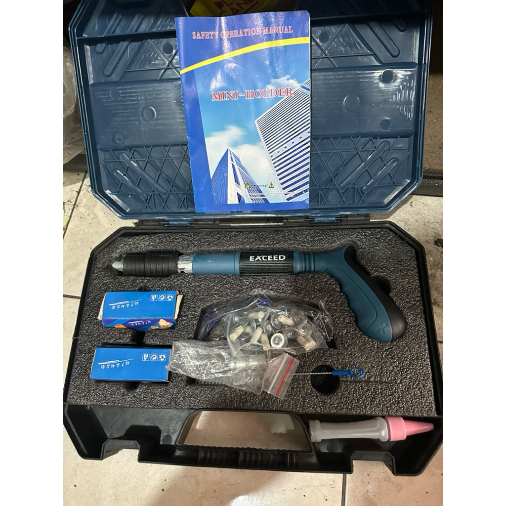 EXCEED Alat paku tembak beton / Nail gun / nails guns rivet tool / mesin paku rivet / paku tembak ma