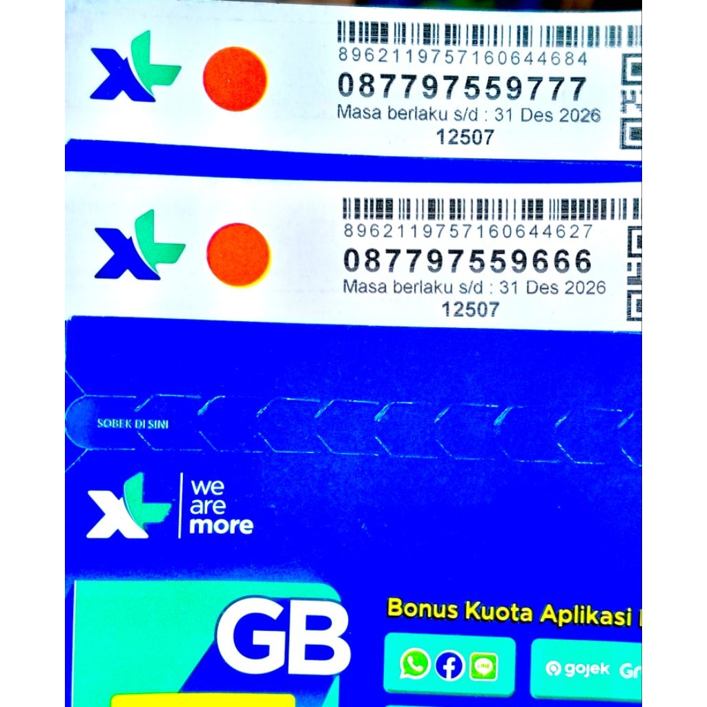 nomer XL 4G LTE super cantik 1234 2345 45678 mudah dihafal (wajib isi paket internet sebelum registr