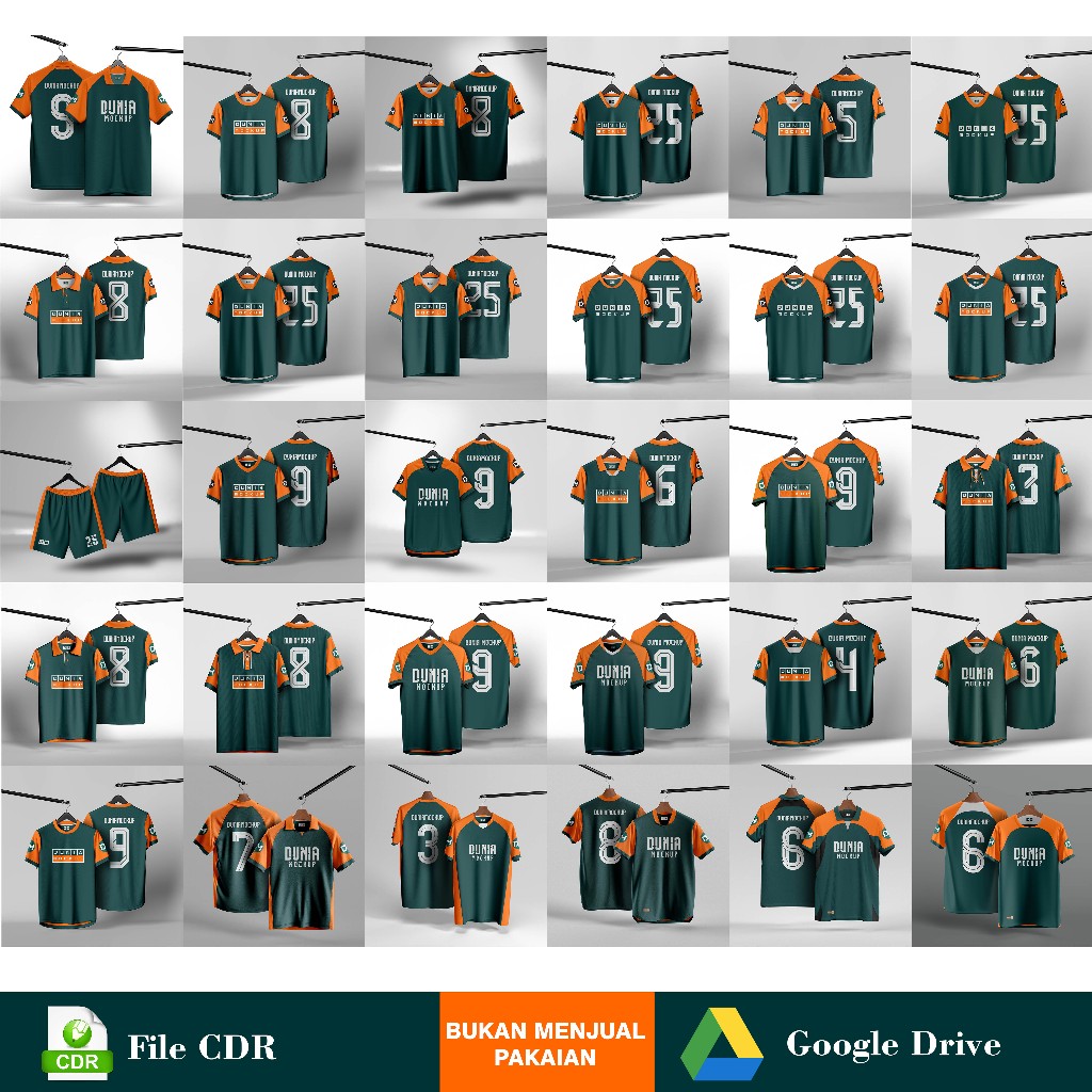 Mockup Jersey Lengan Pendek Hanger - CDR