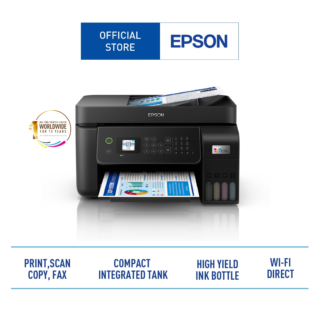 Epson Printer L5290 All In One WiFi Pengganti L5190 Printer Eco Tank Printer ADF Printer Multifungsi
